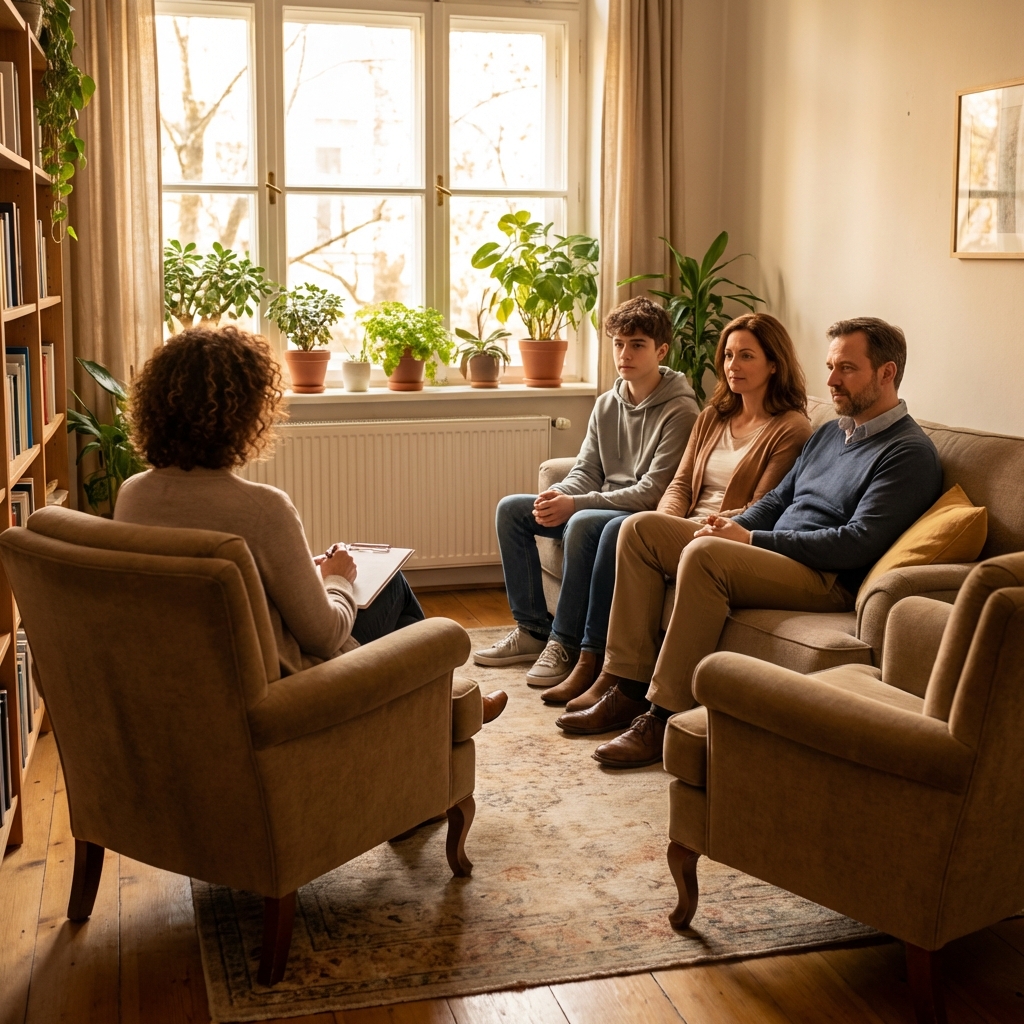 Sesión de terapia familiar
